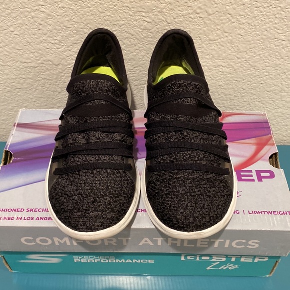 Skechers Performance Go Step Lite REDEFINE black white, size 6 - Picture 2 of 6